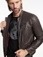 John Varvatos | Manteau en cuire "Brando" - Noir