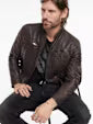 John Varvatos | Manteau en cuire "Brando" - Noir