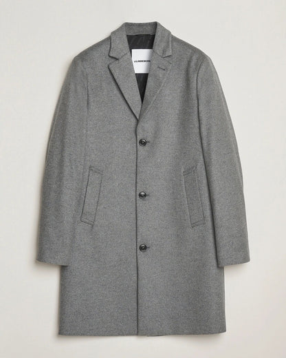 J.LINDEBERG | Manteau "August Melton" Cashemere  - Gris