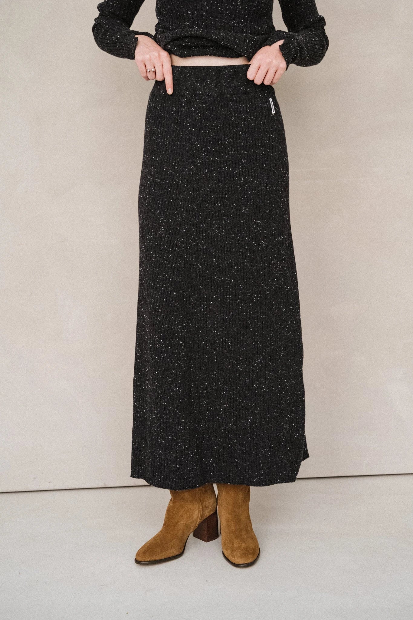 Armedangel | Jupe "HANAA TWEED" - Marine foncé