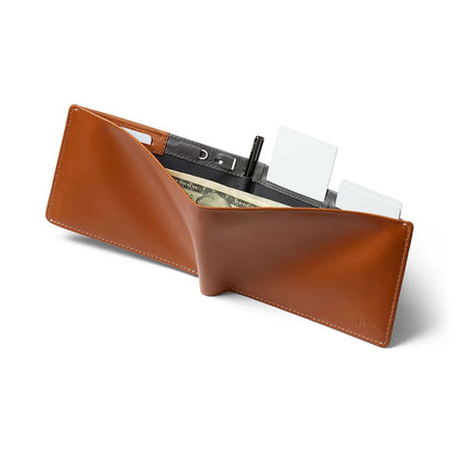 Bellroy |  Portefeuille de voyage en cuir, RFID - Caramel