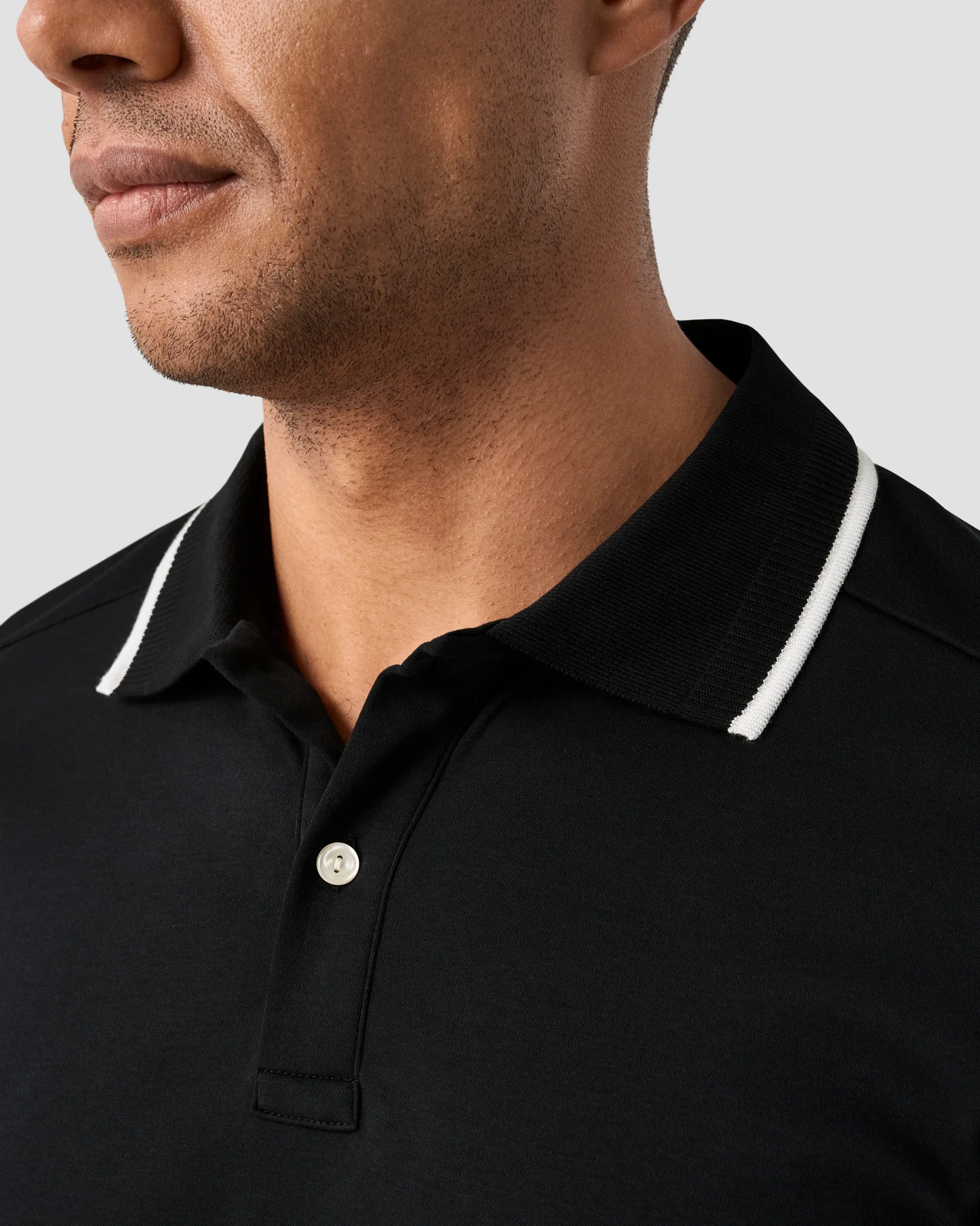 Eton | Polo en coton Supima Interlock  - Noir