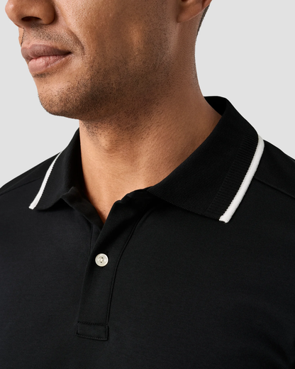 Eton | Polo en coton Supima Interlock  - Noir