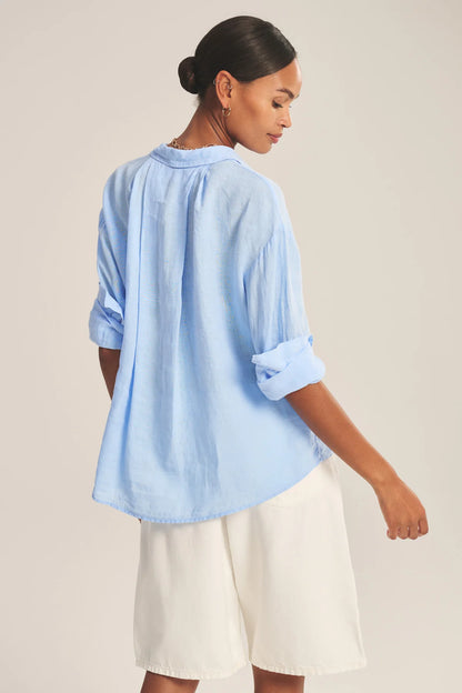 Velvet | La chemise en lin ''Brighton'' - Bleu