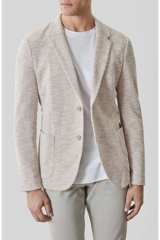 Robert Barakett | Blazer Jett en maille à chevrons - Corail