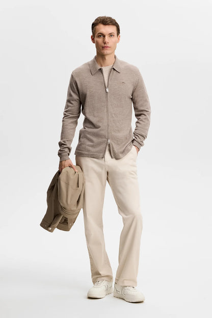 J.Lindeberg | Cardigan en laine merino "Kaleb" - Brun