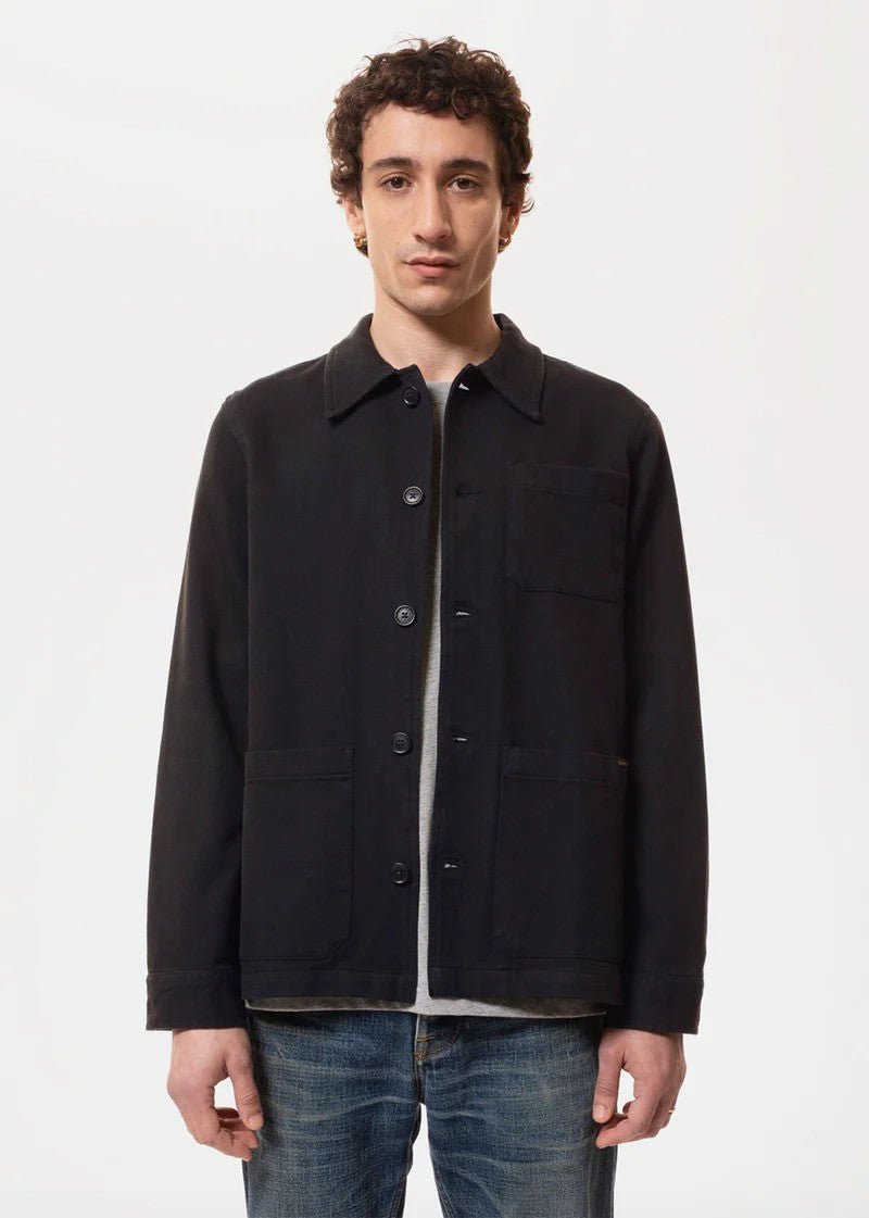 Nudie Jeans | La veste workwear en coton bio ''Barney ''- Noir