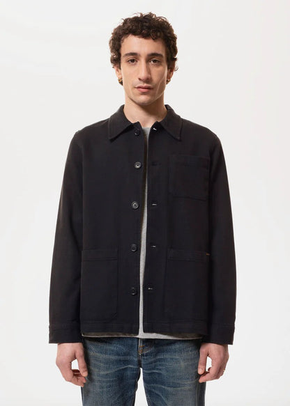 Nudie Jeans | La veste workwear en coton bio ''Barney ''- Noir