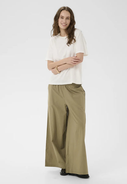 CULTURE | Pantalon taille haute et coupe large ''Jila'' - Vert