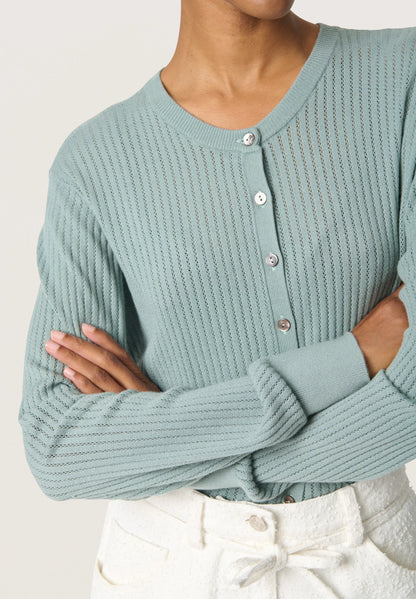SOAKED IN LUXURY | Cardigan "SPINA" - Sauge