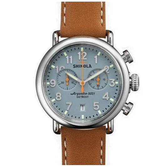 Shinola | Montre Runwell Chrono 47 mm, cadran bleu ardoise