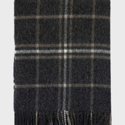 Linen Way | Couverture Lockerbie Alpaca - Gris & taupe