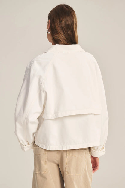 Velvet | La veste ''Carrington'' en sergé de coton sablé - Blanc