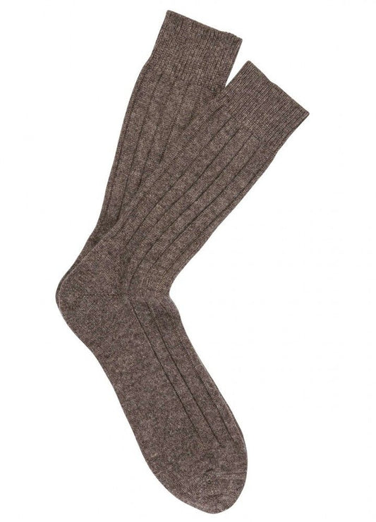 Marcoliani - Chaussettes en cachemire - Café