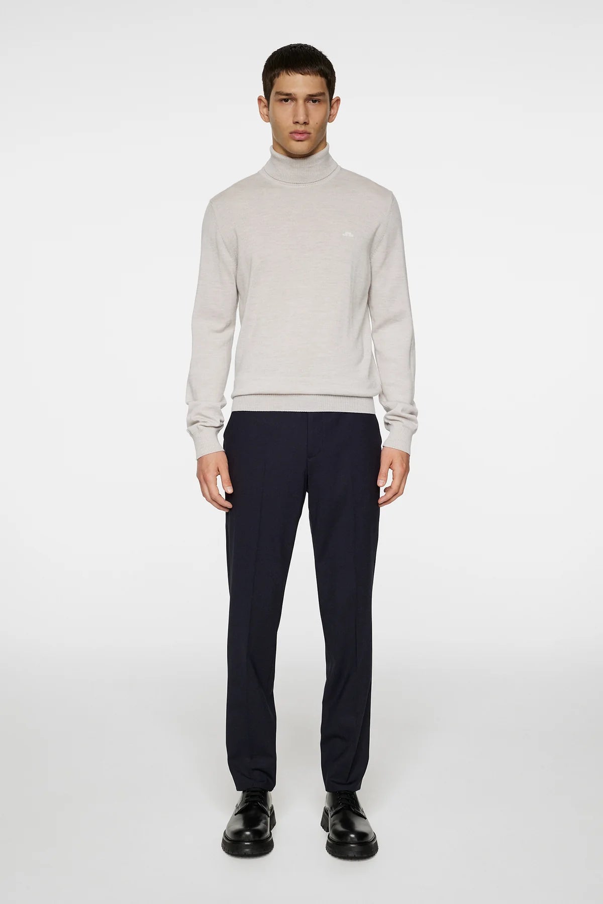 J.LINDEBERG | Pull "Kaden" Merino Col roulé - Beige