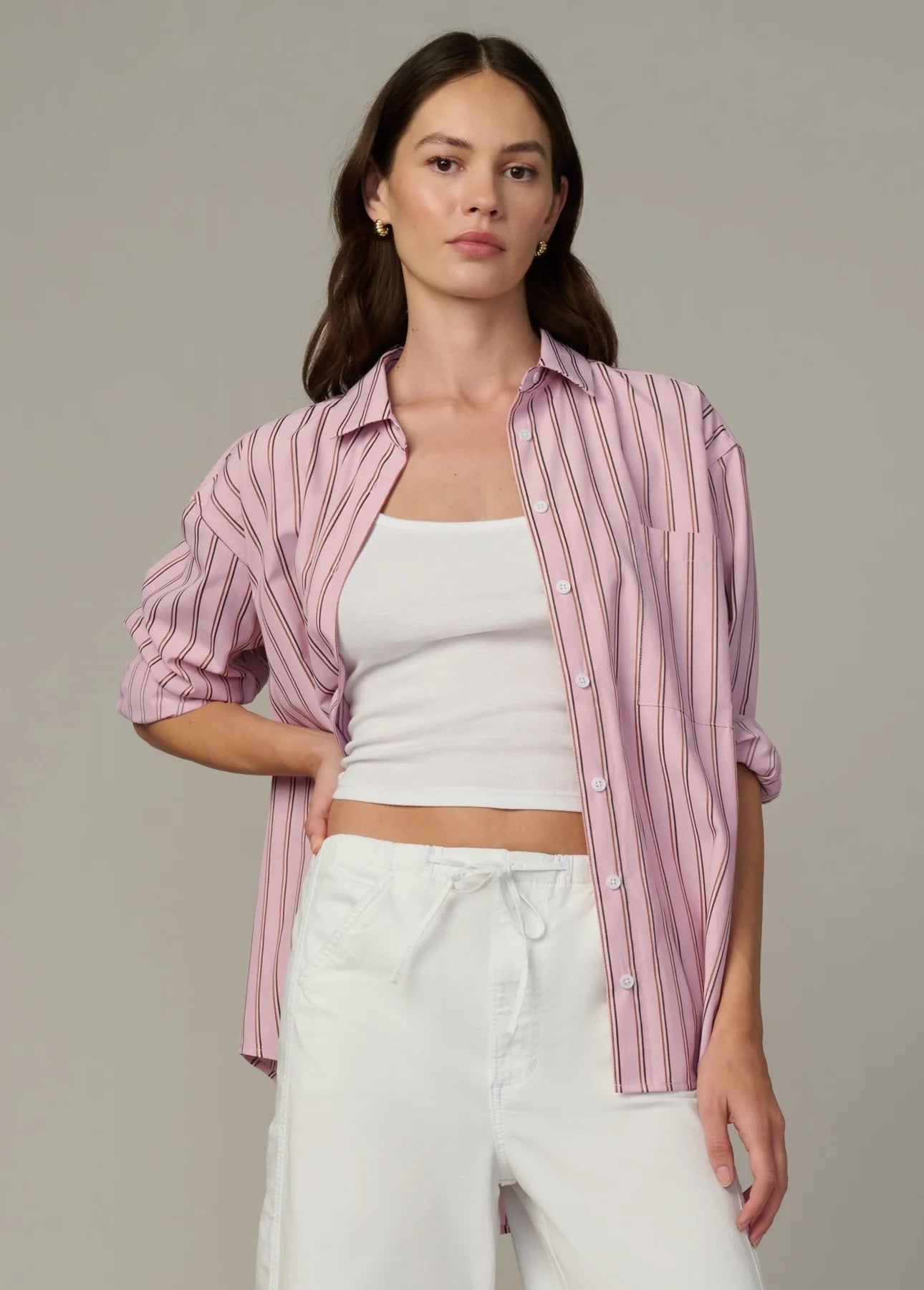 JOE'S | Chemise "The Boyfriend" Rose/ brun