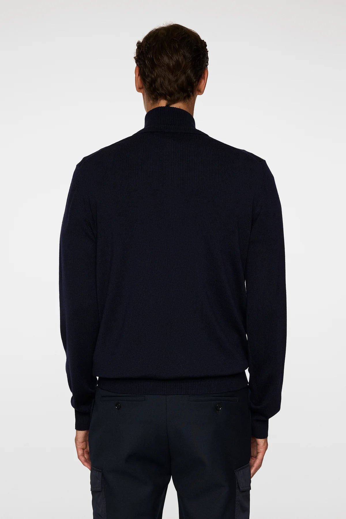 J.LINDEBERG | Pull "Kiyan" Merino Quarter Zip - Bleu marine