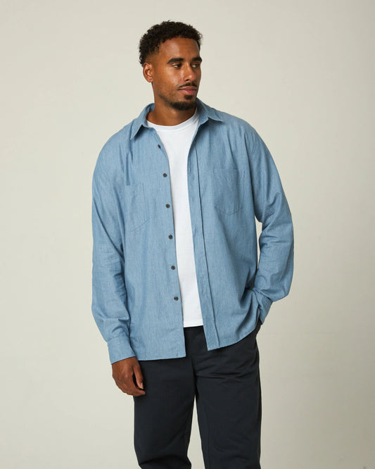 Peregrine | Chemise en denim 'Chalet' - Denim clair