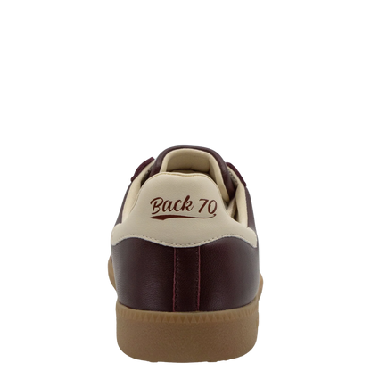 Back 70 | Baskets en cuir "Cloud" - Rouge vin et Ivoire