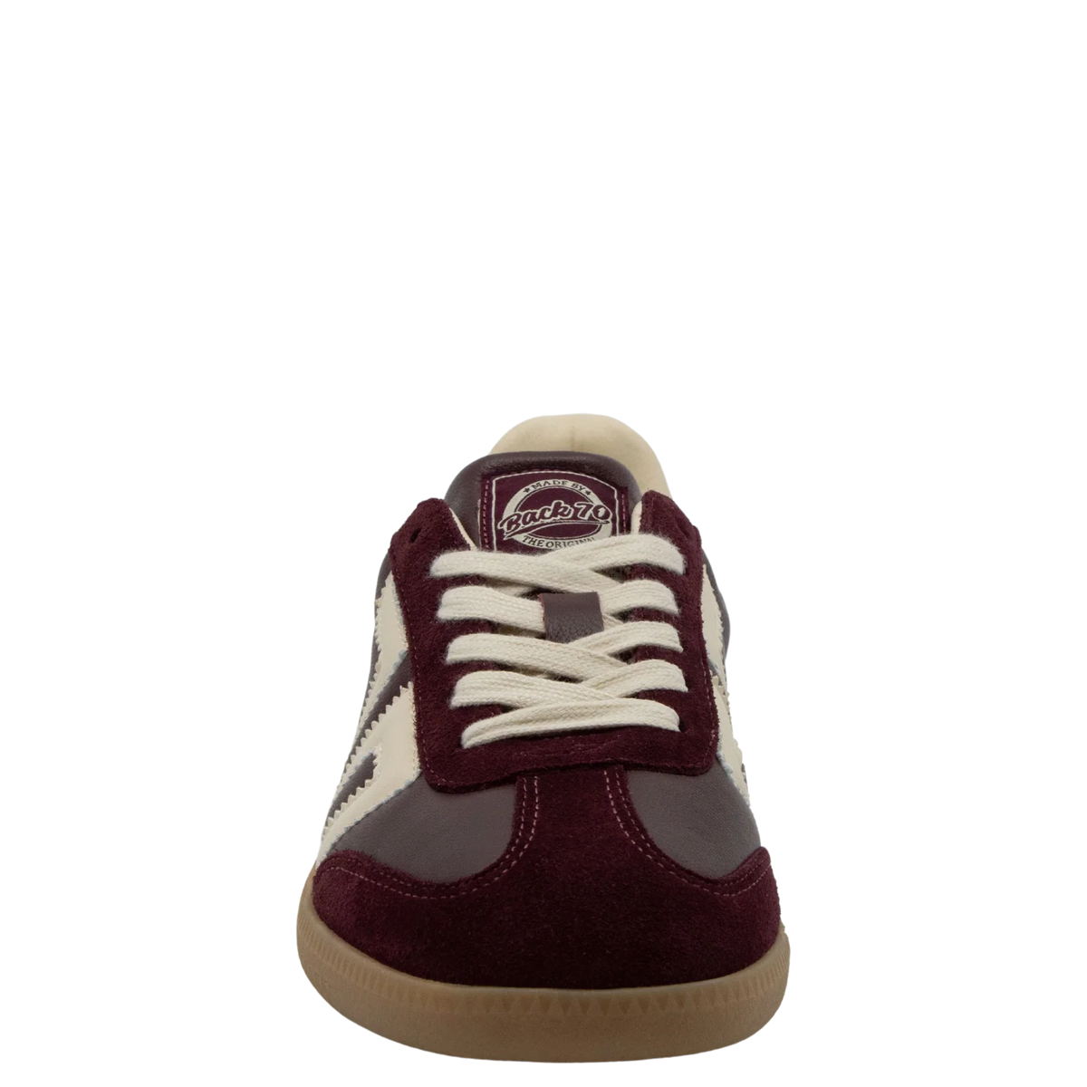 Back 70 | Baskets en cuir "Cloud" - Rouge vin et Ivoire
