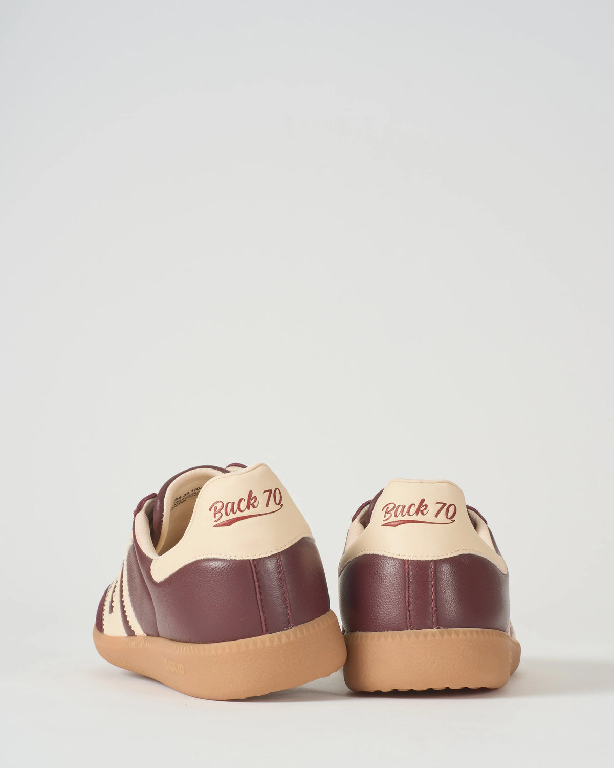 Back 70 | Baskets en cuir "Cloud" - Rouge vin et Ivoire