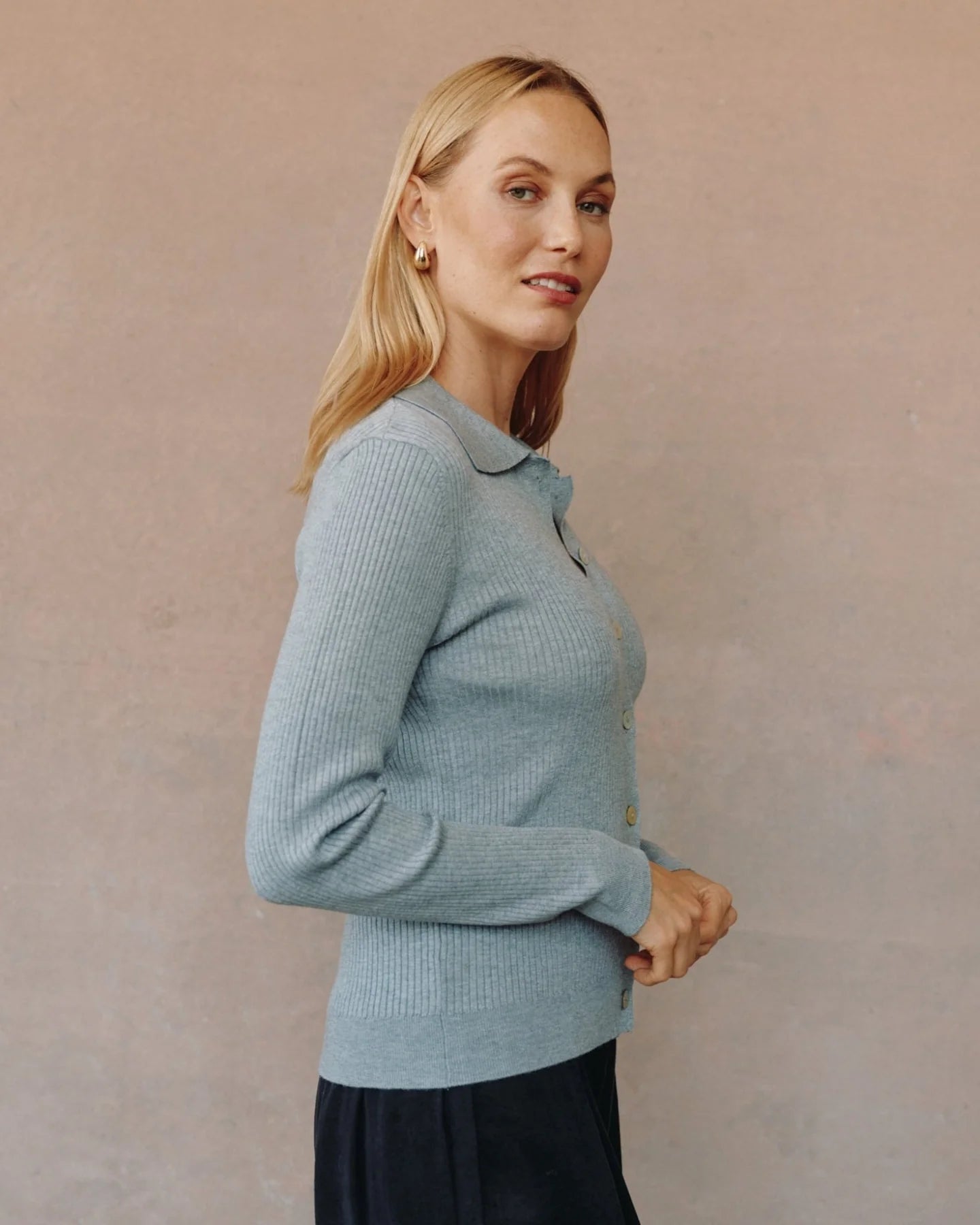 Bella Dahl |  Pull ¨ButtonDown¨| Gris