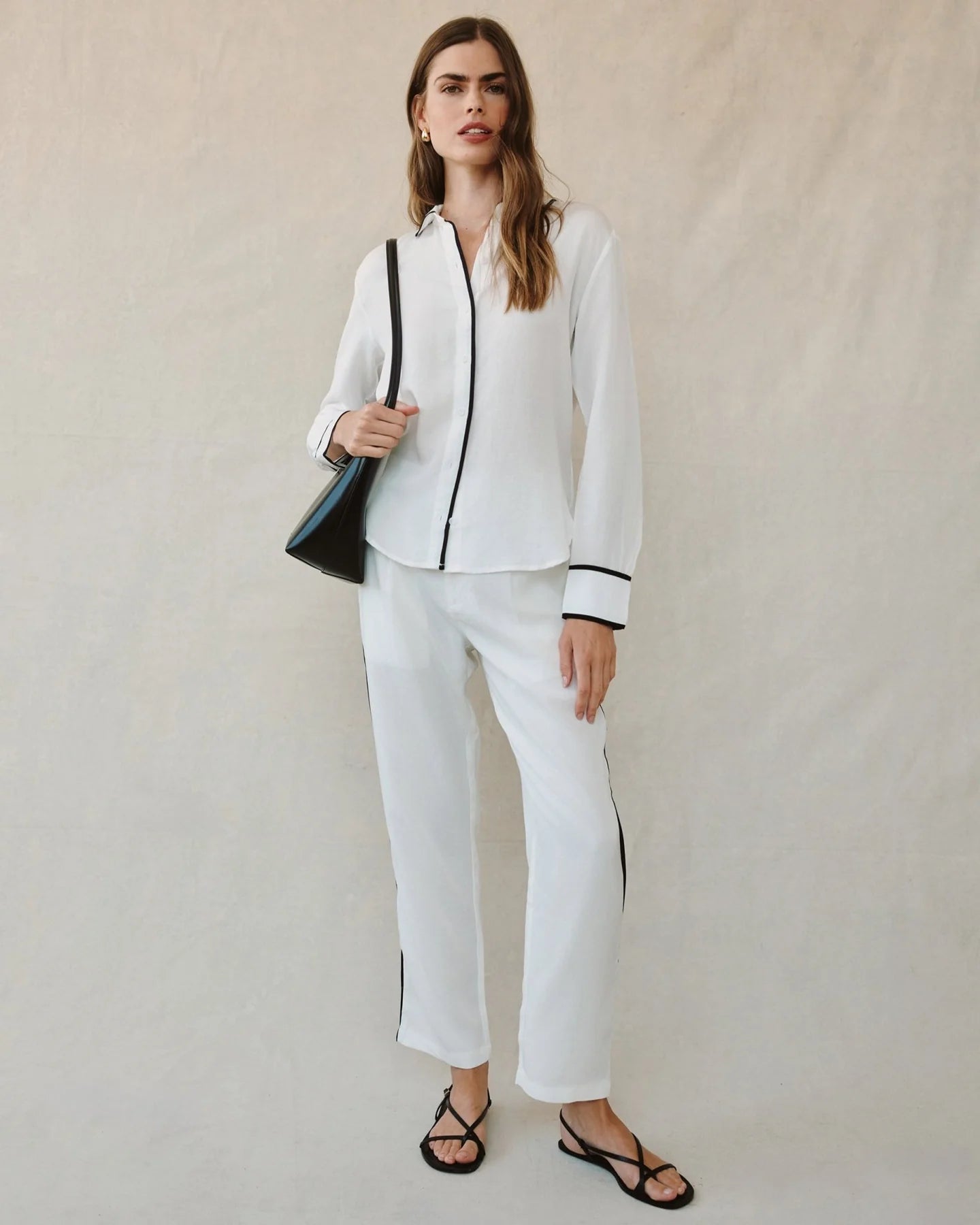 Bella Dahl | Chemise ¨Contrast¨| Blanc