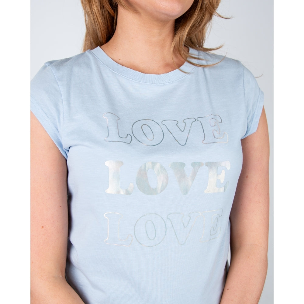 Coster Copenhagen | Tee Shirt col rond "LOVE" - Bleu clair