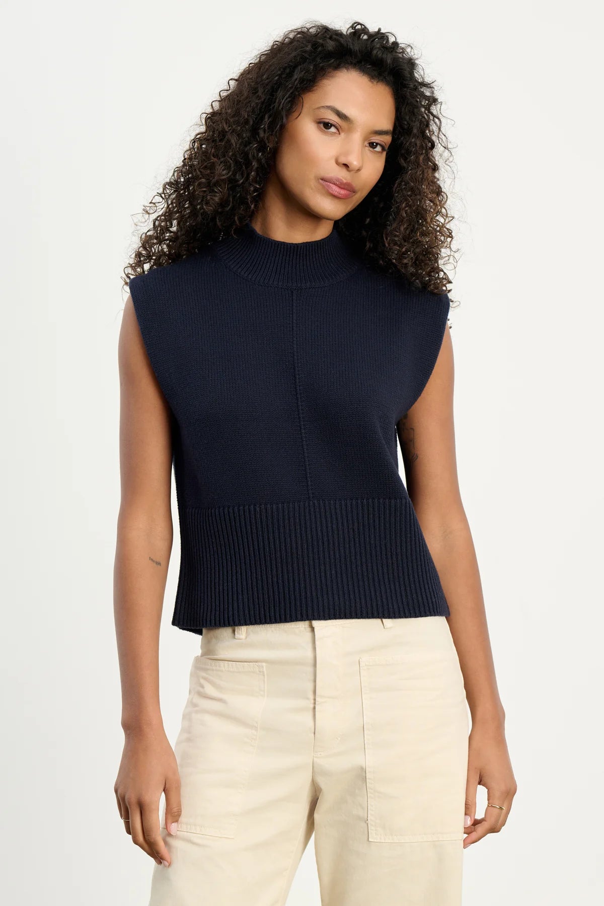 Velvet | Pull sans manches "Electra" - Bleu marine