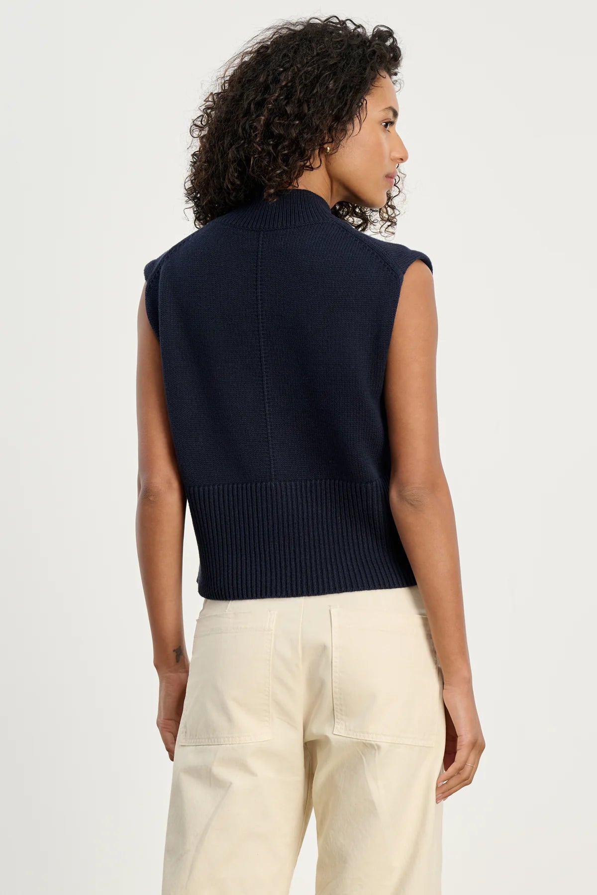Velvet | Pull sans manches "Electra" - Bleu marine