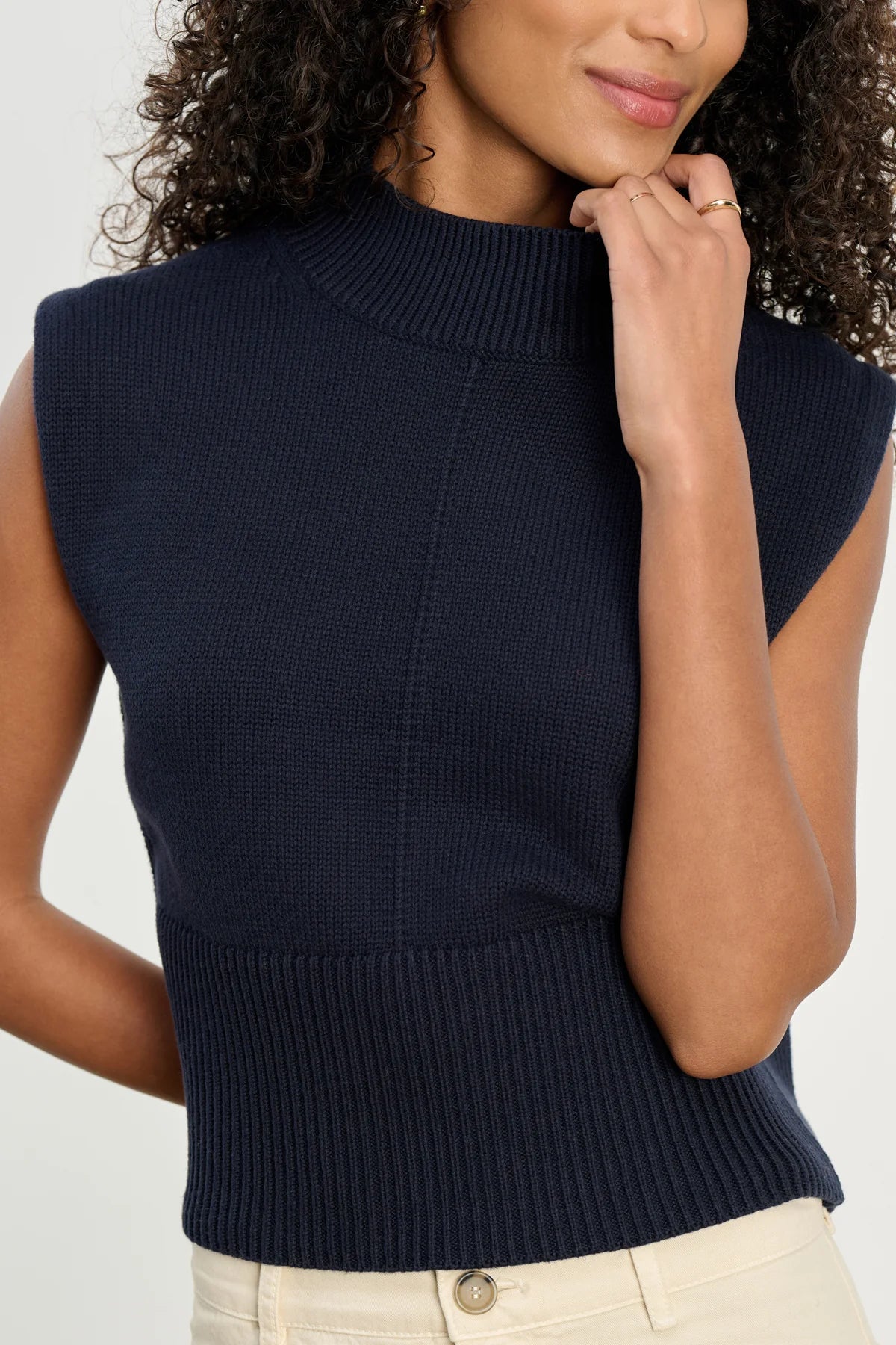 Velvet | Pull sans manches "Electra" - Bleu marine