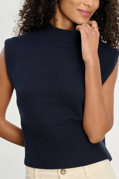 Velvet | Pull sans manches "Electra" - Bleu marine