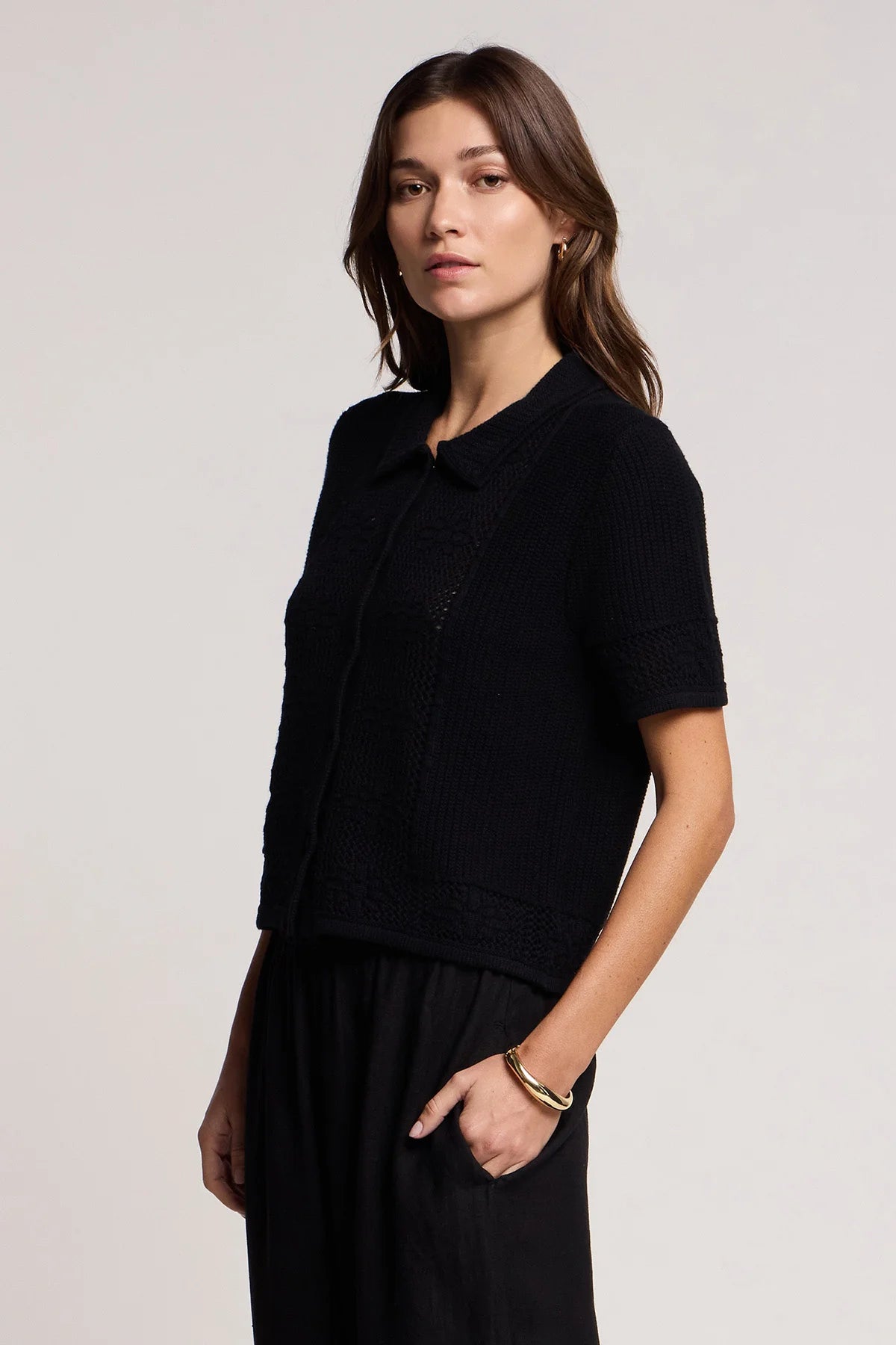 Velvet | Le cardigan en coton et cachemire ''Rosemond'' - Noir