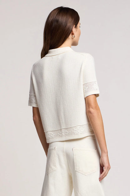 Velvet | Le cardigan en coton et cachemire ''Rosemond'' - Lait