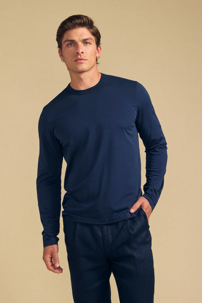 Velvet | T-shirt à manches longues "Rowland" - Bleu marin