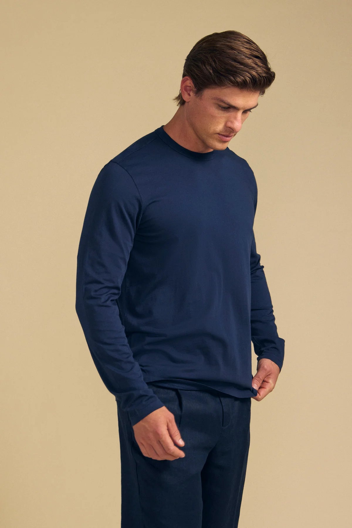 Velvet | T-shirt à manches longues "Rowland" - Bleu marin
