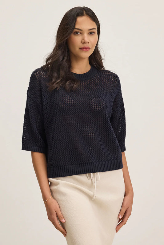 Velvet - Pull en cachemire "VIENNA" - Bleu Marine