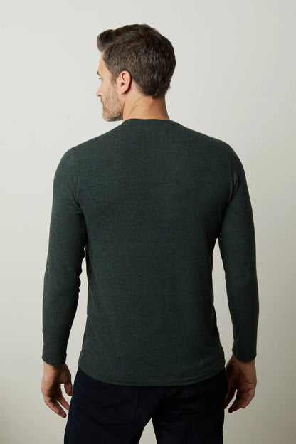 Velvet |  Le henley en jersey brossé ''Ryland'' - Vert