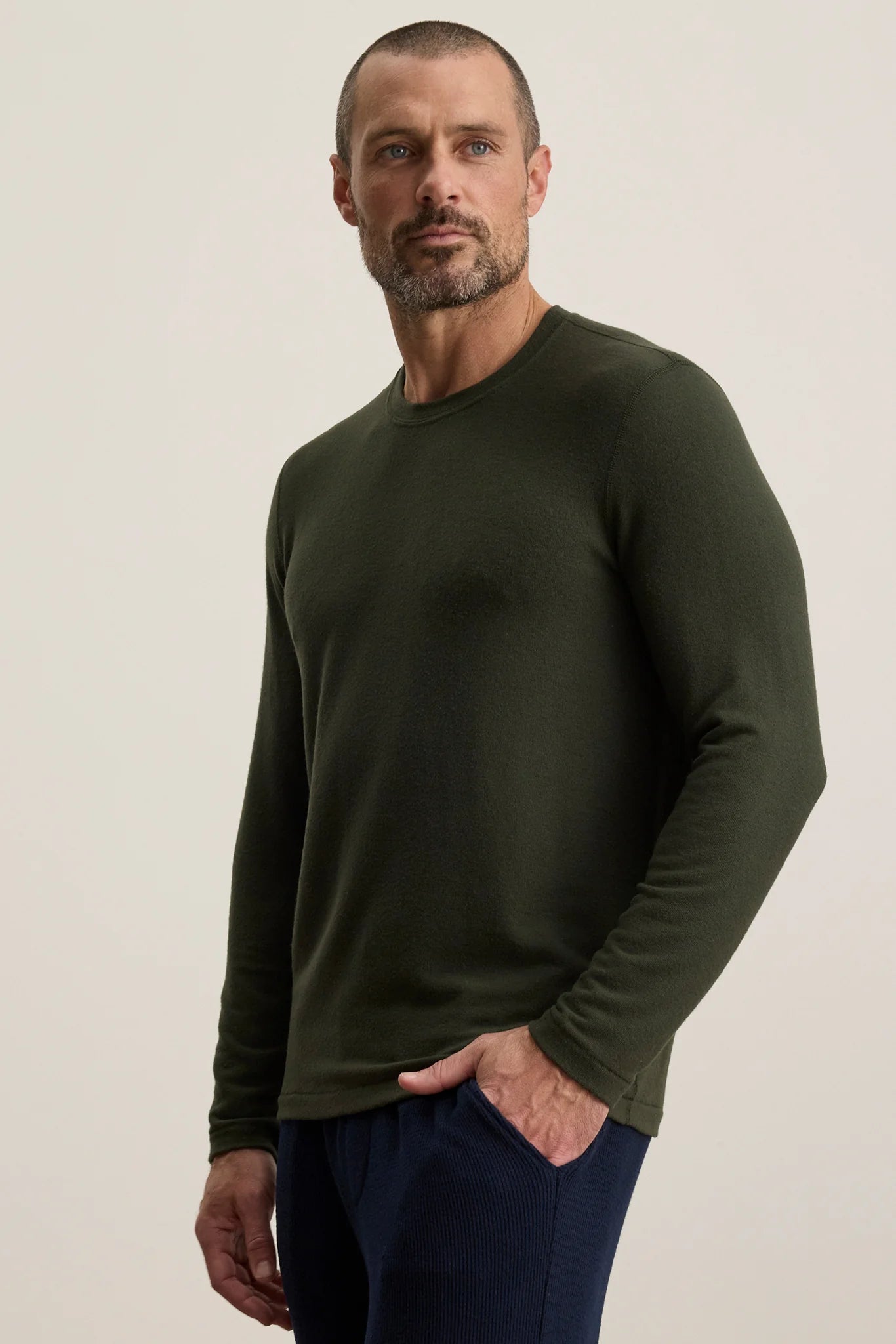 Velvet |  Le pull à col rond ''Becker'' - Vert