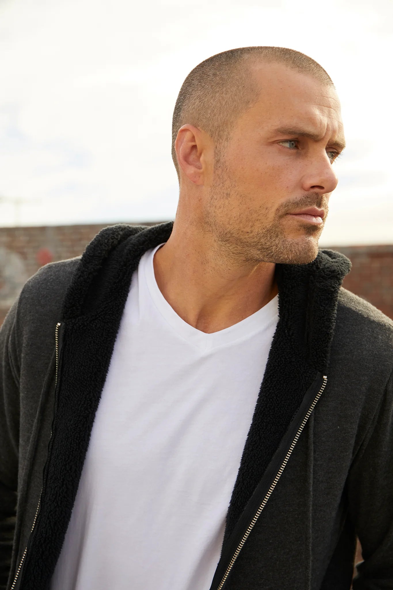 Velvet | Le hoddie ''Salvadore'' doublé sherpa - Anthracite