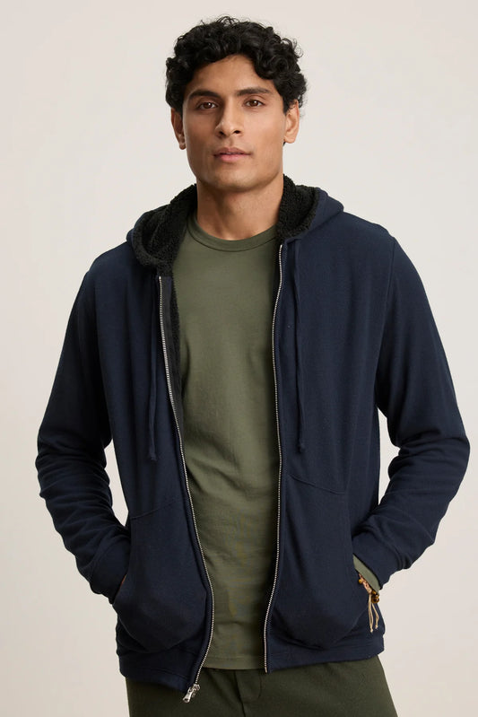 Velvet | Le hoddie ''Salvadore'' doublé sherpa - Bleu 