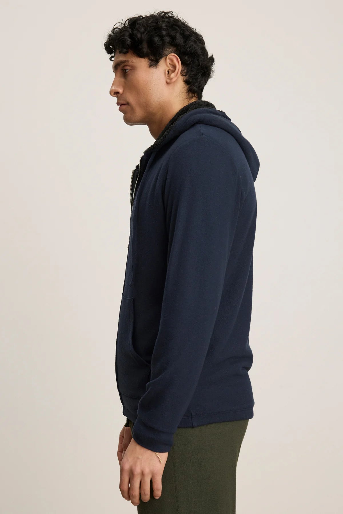 Velvet | Le hoddie ''Salvadore'' doublé sherpa - Bleu 