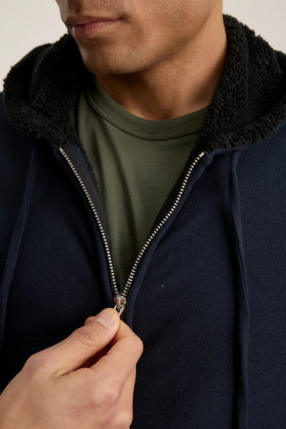 Velvet | Le hoddie ''Salvadore'' doublé sherpa - Bleu 