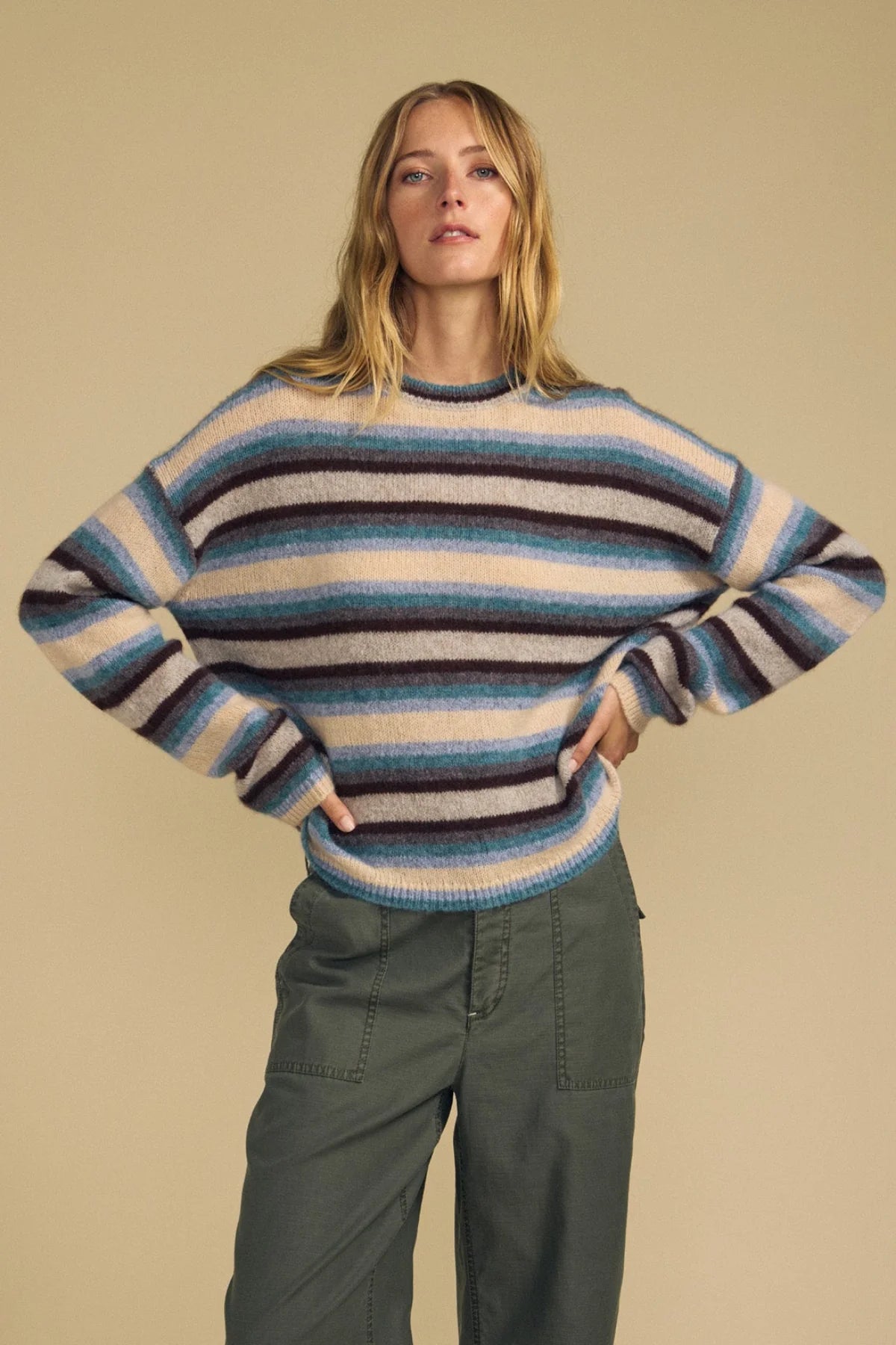 Velvet | Le pull rayé ''Mae'' en laine et cachemire | Multi