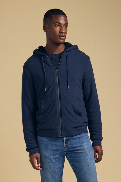 Velvet | Pull à capuche "Carter" - Bleu nuit