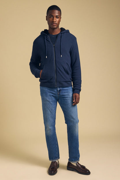Velvet | Pull à capuche "Carter" - Bleu nuit