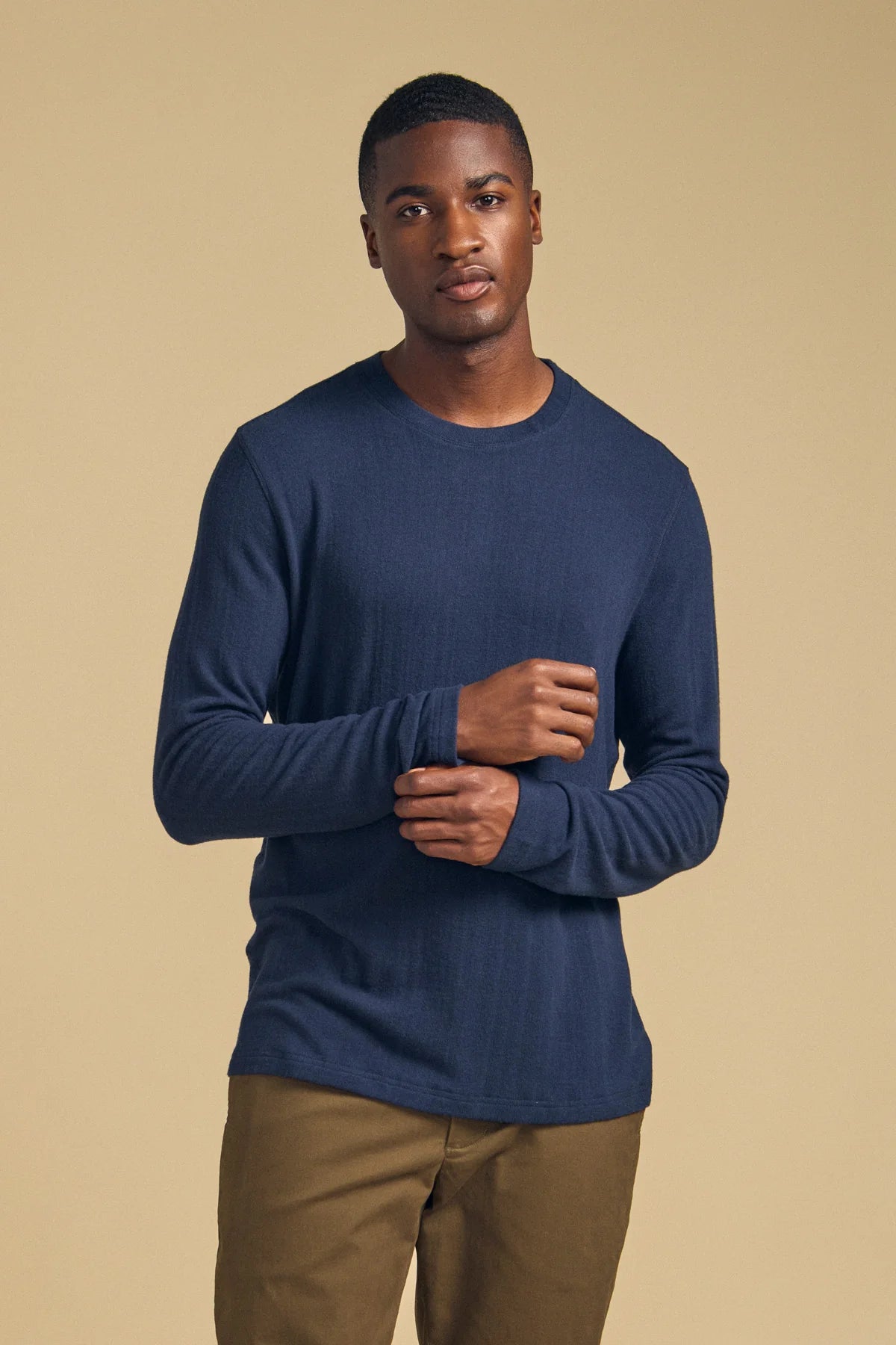 Velvet | T-shirt à manches longues "Redden" - Bleu nuit