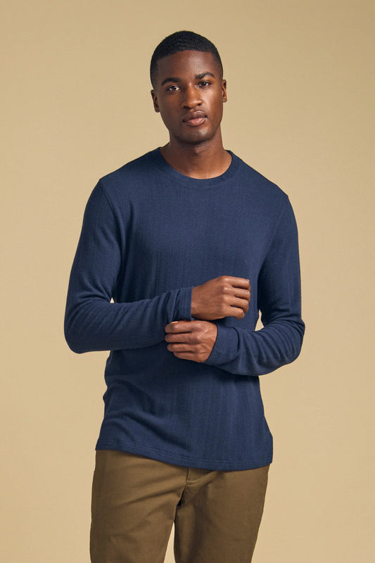 Velvet | T-shirt à manches longues "Redden" - Bleu nuit