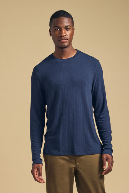 Velvet | T-shirt à manches longues "Redden" - Bleu nuit