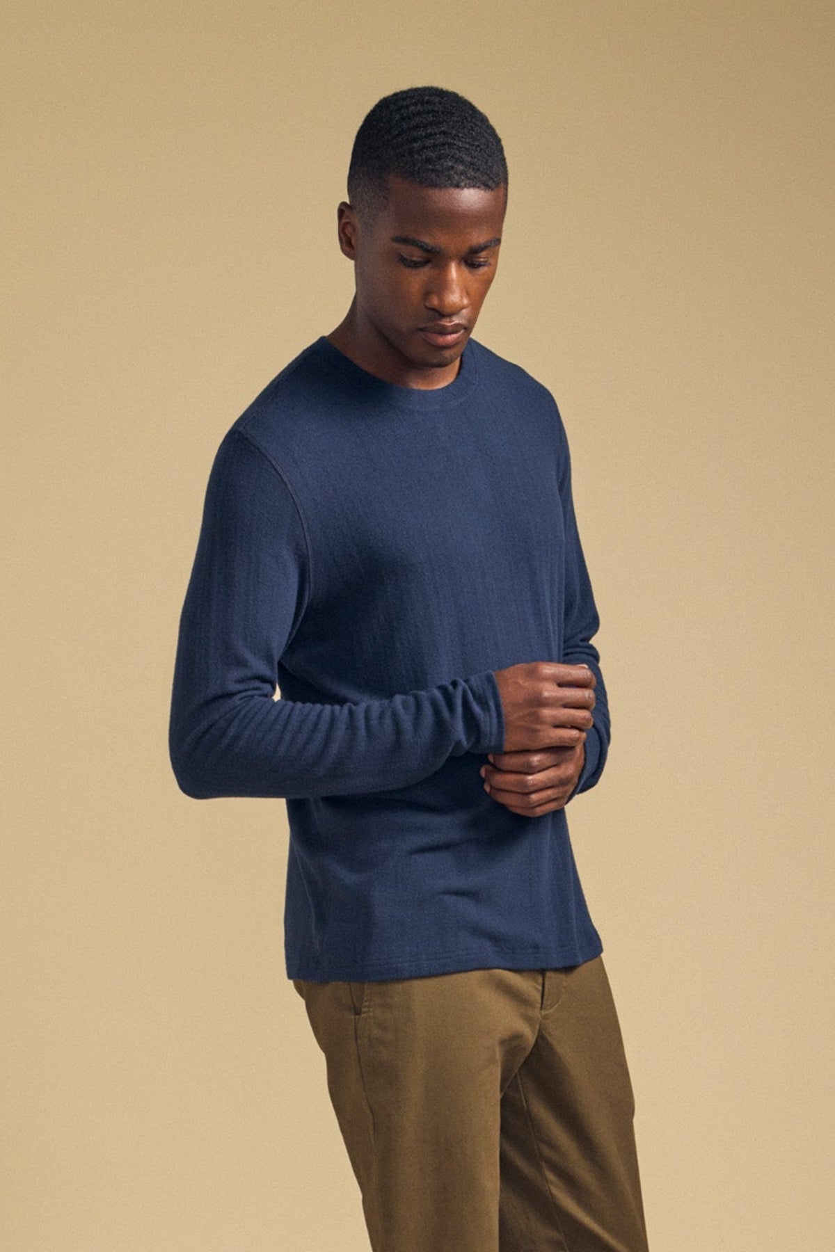 Velvet | T-shirt à manches longues "Redden" - Bleu nuit